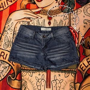 🫐ADORABLE POLKA-DOTED CUFFED DENIM SHORTS!🫐